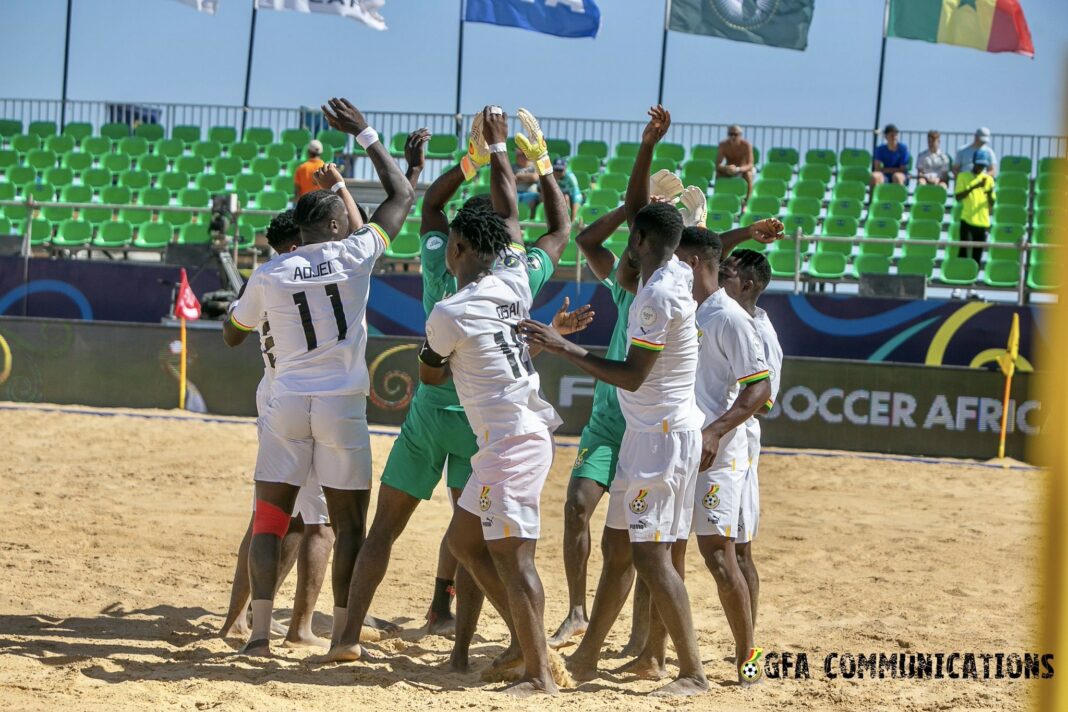 beach-soccer-afcon:-black-sharks-dominate-tanzania-with-resounding-10-3-victory-in-final-group-stage-game