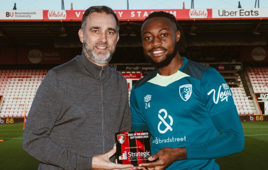 antoine-semenyo-wins-bournemouth’s-player-and-goal-of-the-month-award-for-september