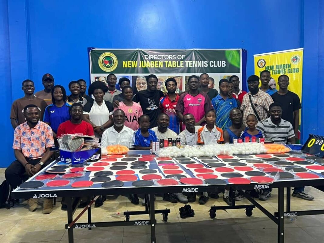 table-tennis-legend-nana-yaw-boateng-donates-equipment-to-new-juaben-table-tennis-club